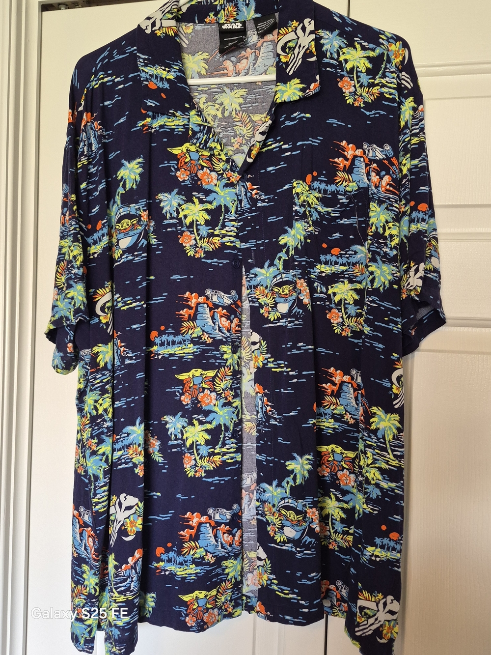 Star Wars Navy Tropical Print Button-Down Shirt